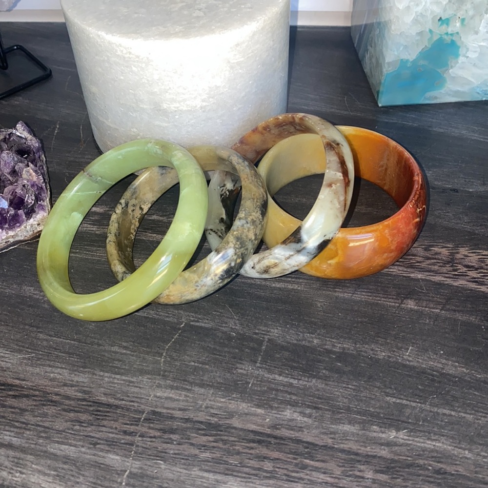 Genuine Jadeite Bangle Bracelets - image 2